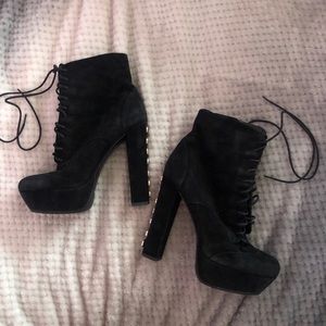 black ankle boots